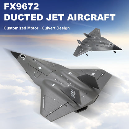 Avion radiocommandé 4 canaux 2,4 GHz pour débutants - Avion à turbine FX9672 avec moteur puissant, corps en mousse EPP, rechargeable par USB, portée de 120 m | Jouet volant pour intérieur et extérieur, cadeau pour garçons et adultes