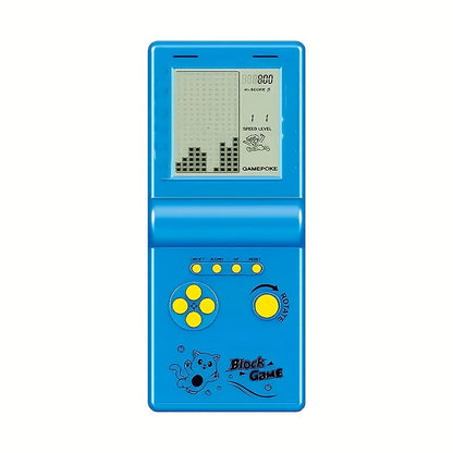 Mini console de jeux portable rétro, style brique, lecteur de jeux vidéo classique, plusieurs jeux intégrés, console d'arcade nostalgique, cadeau pour enfants, adultes, hommes et femmes, bleu vert
