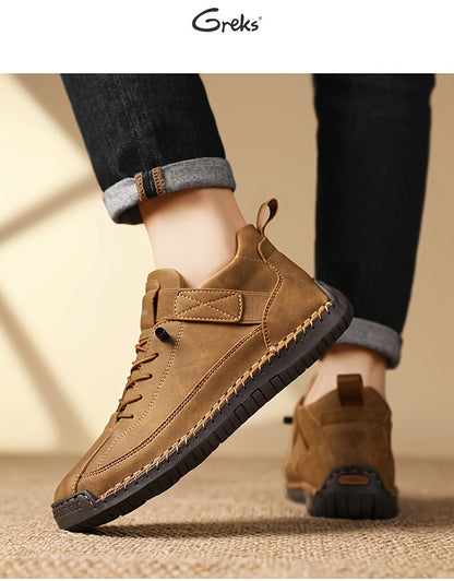 Bottines sans lacets pour hommes, mocassins mi-hauts légers, semelle amortissante antidérapante pour la marche, la conduite, le bureau décontracté, semi-formel, printemps, automne, UE 34,5-48