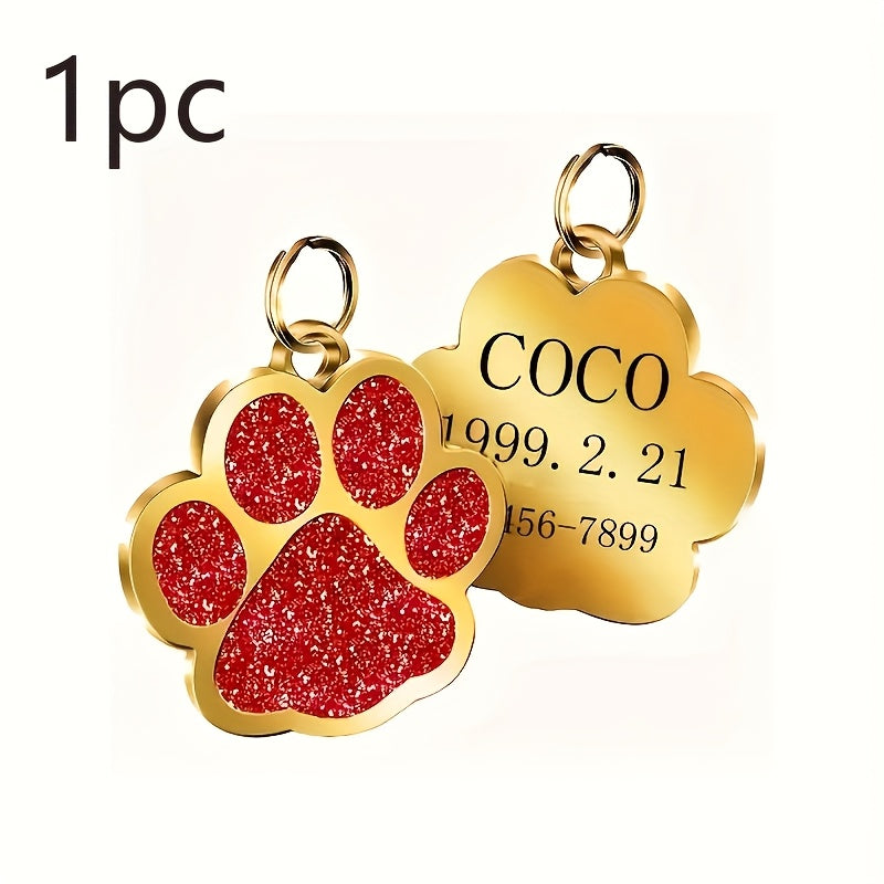 Médaillon d'identification pour chiens et chats gravé sur mesure – Plaque personnalisée en alliage avec nom et numéro de téléphone, accessoire durable anti-perte pour collier