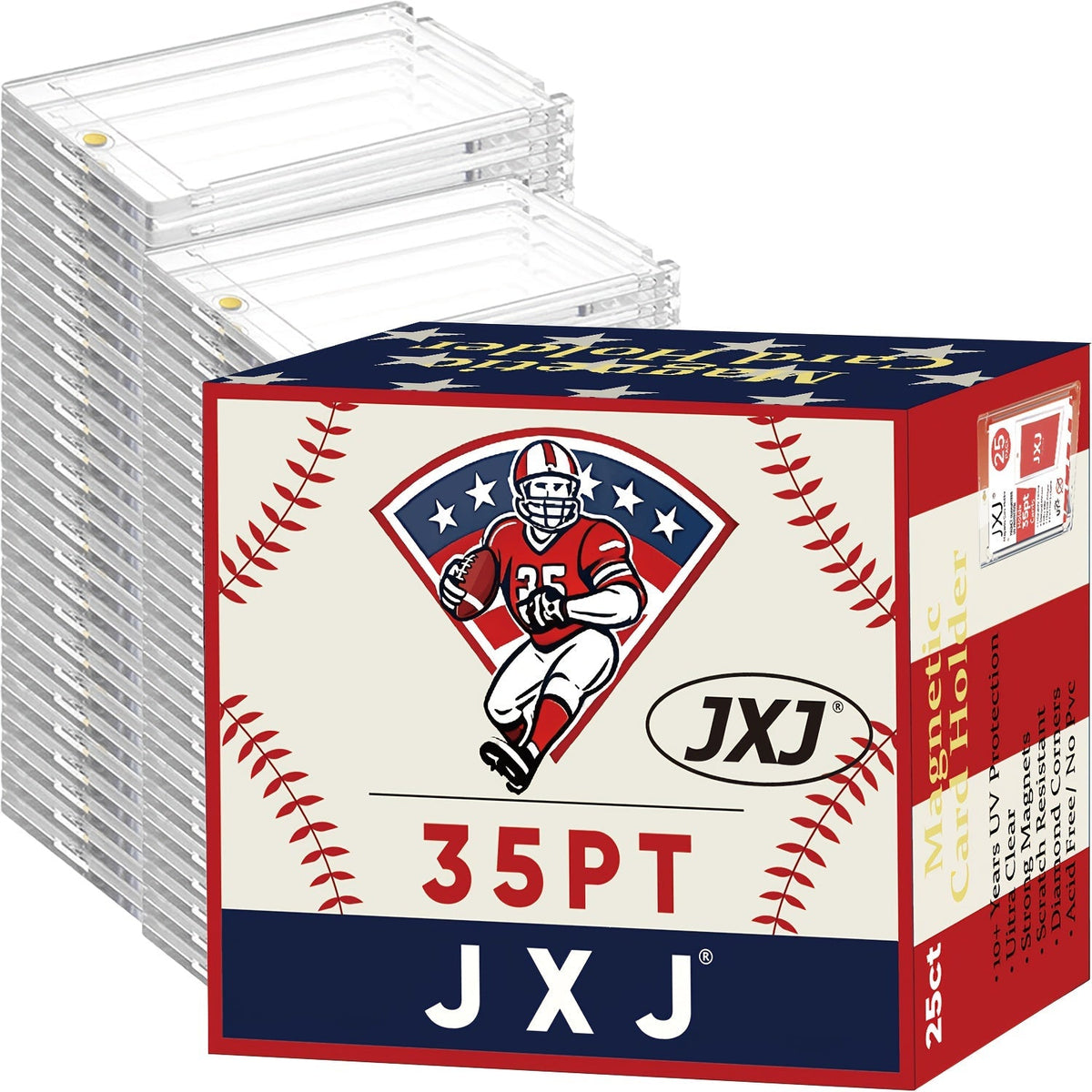 Lot de 400 porte-cartes magnétiques One Touch, protecteurs de cartes à collectionner, étui rigide en plastique de 35 pt pour cartes de baseball, cartes de sport, Pokémon TCG, cadeau de Noël ou d'Halloween pour collectionneurs