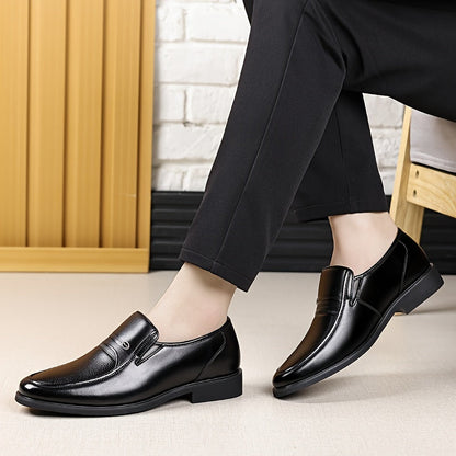 Chaussures habillées Oxford pour hommes, mocassins business à enfiler, chaussures élégantes en cuir de haute qualité, grandes tailles US 7-13, noir