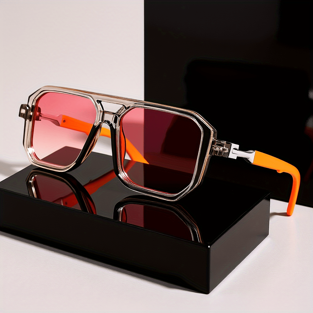 Lunettes de soleil unisexe à monture carrée oversize, protection UV, branches rétro écailles de tortue, pour hommes et femmes, voyage, plage, usage quotidien, inclut étui et chiffon de nettoyage, 6 couleurs