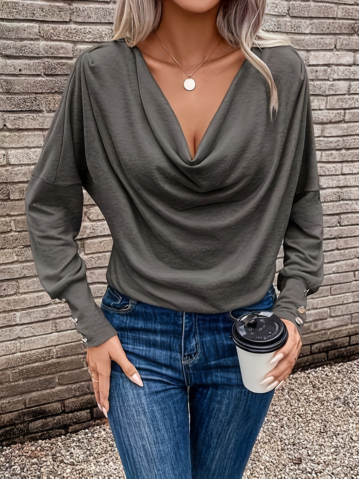 T-shirts à manches longues pour femmes et hommes, mode décontractée, hauts polyvalents à col rond, couleur unie, pull léger, S M L XL XXL