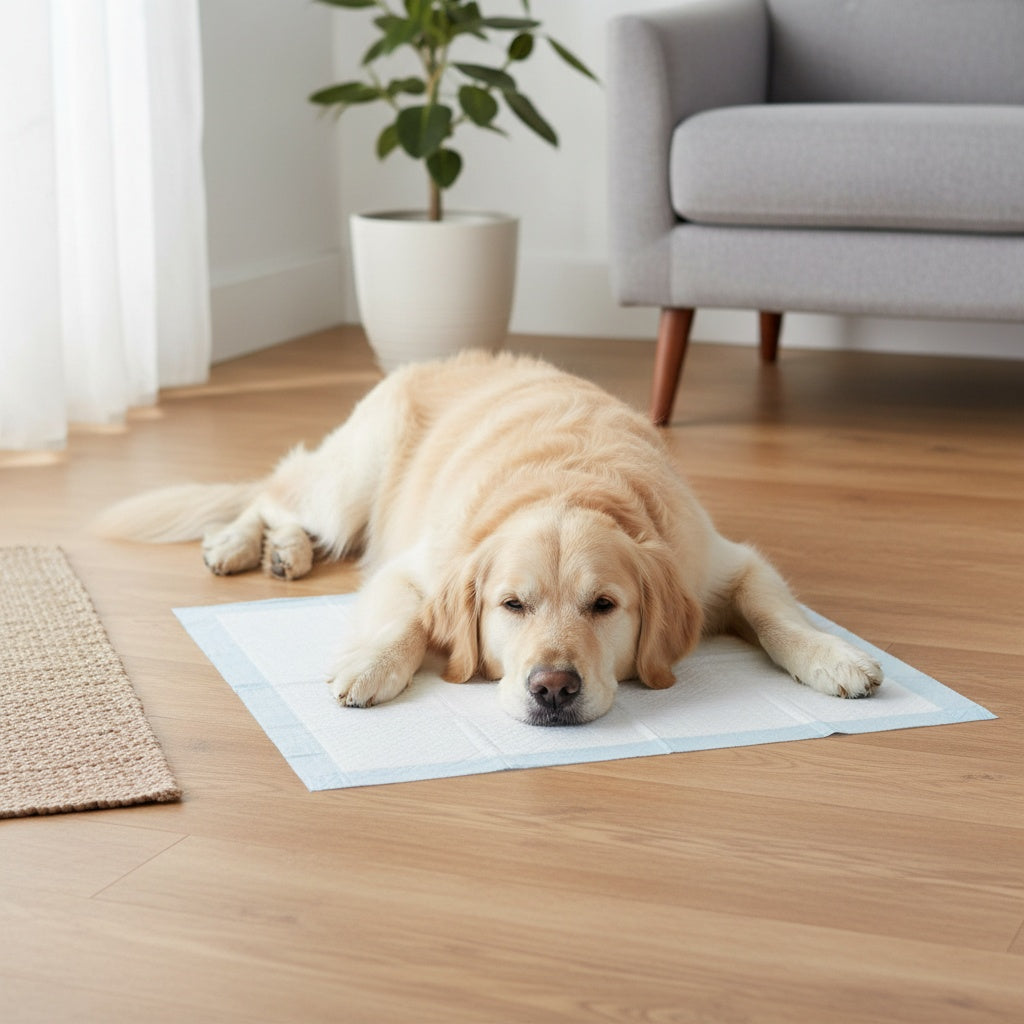 Alèses jetables pour chiens – Tapis d'apprentissage de la propreté améliorés, anti-odeurs et anti-fuites, ultra-absorbants pour le dressage à domicile, 120 unités 22"x22" / 50 unités 30"x36" / 40 unités 36"x36"