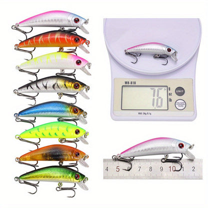 Ensemble de leurres de pêche premium, swimbaits, spinnerbaits et leurres durs pour eau douce et eau salée - Minnows réalistes, boîte à pêche, cadeau pour pêcheur