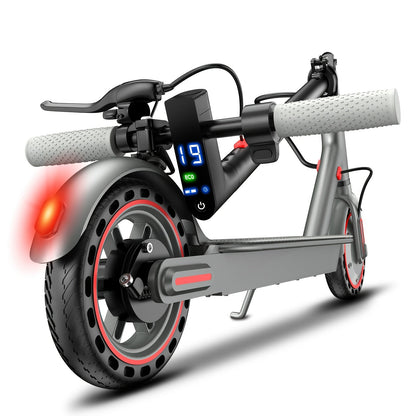 Trottinette électrique pliable pour adultes, moteur 350 W, pneus pleins de 8,5 pouces, autonomie de 25-32 km, double système de freinage et écran LED – Trottinette électrique légère pour trajets quotidiens