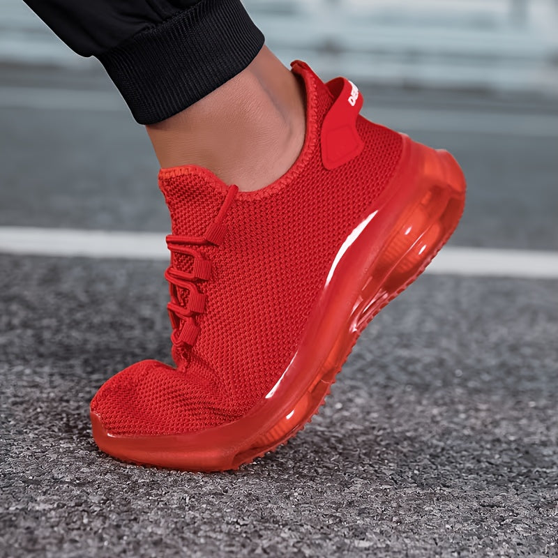 Baskets de running respirantes en maille pour homme avec semelle à coussin d'air – Chaussures de sport légères à lacets pour le trail, printemps et été, 4 coloris, pointures US 6,5–13