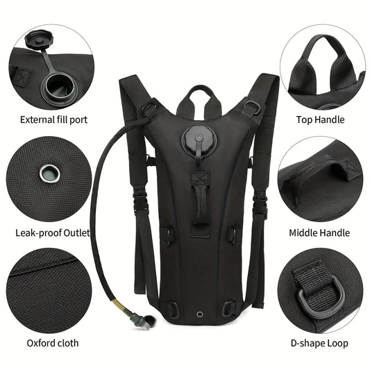 Hydration Backpack with 101oz Water Bladder Tactical Lightweight Hiking Pack Adjustable Straps Large Capacity for Hiking Biking Running Climbing Black Green