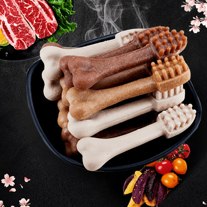 Bâtonnets à mâcher pour hygiène dentaire canine, lot de 6 ou 12 – Jouets os de nettoyage dentaire assortis pour petits chiens, styles, couleurs et tailles aléatoires, lot de jouets à mâcher durables pour la santé dentaire des chiots et petites races