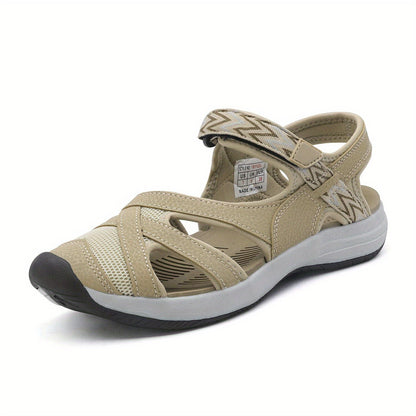 Women's Hiking Sandals Outdoor Sport Athletic – Breathable Soft Comfort Summer Walking Sandals Hook-Loop Closure Cap Toe TPR Sole Gift for Mom Daughter Ladies