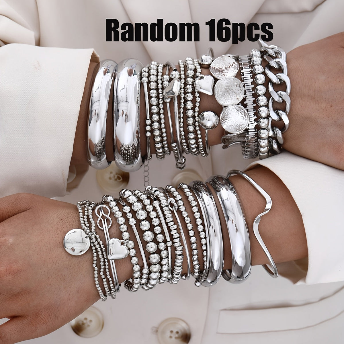 Ensemble de bracelets à breloques vintage avec nœud et imprimé léopard pour femme – Bracelets bohèmes en cordon irrégulier, styles et couleurs aléatoires, argent et or, lot de 7 ou 16 pièces pour les vacances et le quotidien