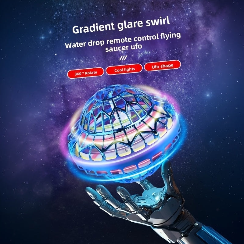 Jouet balle volante magique OVNI avec lumière LED – Contrôle manuel, balle boomerang à lévitation, contrôle intelligent par gestes, jeu intérieur/extérieur, cadeau de fête pour enfants, garçons et filles, Halloween, Noël