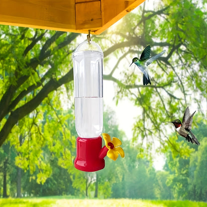 Hummingbird Feeder Outdoor Plastic Transparent Removable Hanging with Wire for Backyard Garden Patio – Easy Fill Nectar Feeder for Wild Birds Wildlife Watching 1pc