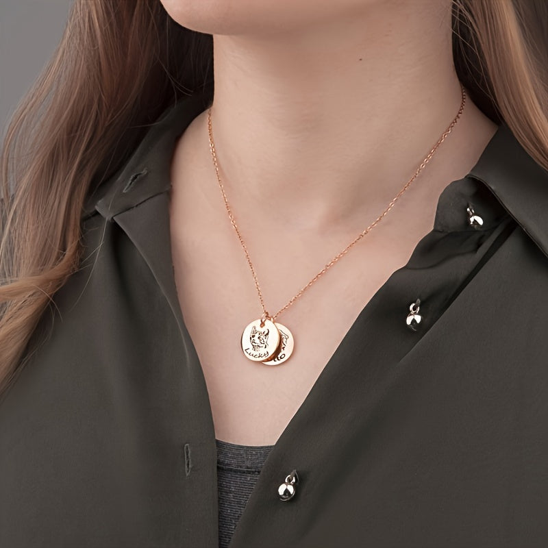 Collier médaillon personnalisé pour portrait d'animal de compagnie – Bijou photo fait main pour chien et chat, argent, or, or rose, 1 à 3 médaillons – Cadeau pour amoureux des animaux, collier comm émoratif et d'anniversaire