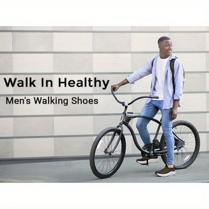Baskets orthopédiques à enfiler mains libres pour hommes – Large boîte à orteils, soutien de la voûte plantaire, coussinet métatarsien, semelle à zéro drop rembourrée, tige en maille, chaussures de marche pour le confort et le soulagement de la douleur