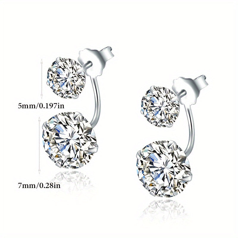 Boucles d'oreilles pour femmes en argent sterling 925 – Clous d'oreilles délicats, élégants et hypoallergéniques, bijoux de luxe classiques pour le quotidien, les fêtes et les festivals, cadeau idéal pour Noël ou un anniversaire