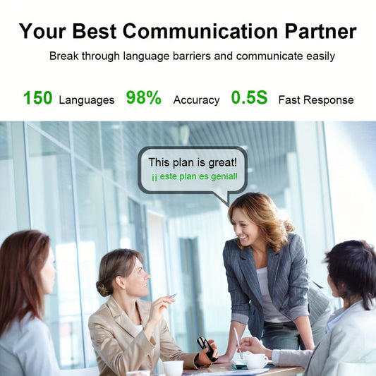 Appareil de traduction portable, traduction vocale instantanée bidirectionnelle en 137 langues, connecté à une application, traducteur haute précision pour les voyages, les affaires et l'apprentissage avec écouteurs