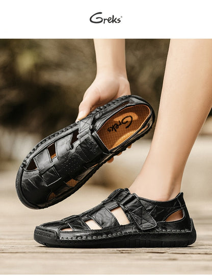 Sandales de sport fermées pour hommes – Chaussures de pêcheur d'extérieur respirantes, mocassins de plage d'été antidérapants pour la randonnée, la marche et les activités aquatiques | Velora