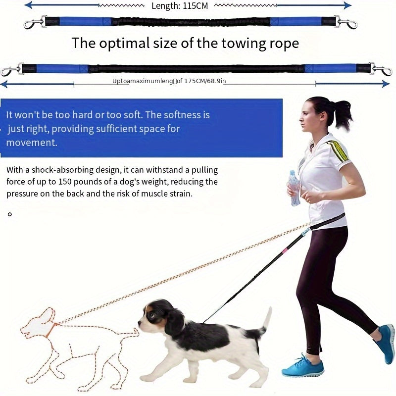 Sac banane 2-en-1 pour promenade de chien avec porte-laisse intégré – Sacoche multifonction réglable mains libres pour friandises, téléphone et essentiels, taille unique, 9 couleurs
