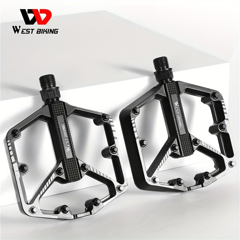 Pédales de vélo en alliage d'aluminium à 3 roulements, antidérapantes et légères, avec douille hexagonale pour VTT et vélos de route – Installation facile, accessoires de cyclisme durables multicolores, 1 paire