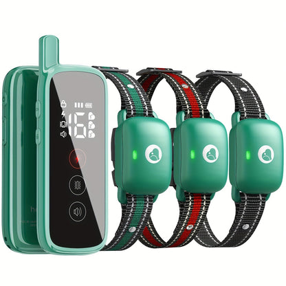 Collier de dressage pour chien avec télécommande, 3 modes de dressage : bip, vibration et stimulation électrostatique, collier électronique pour chiens de taille moyenne et grande, fonction de réception à distance avec icône intelligente