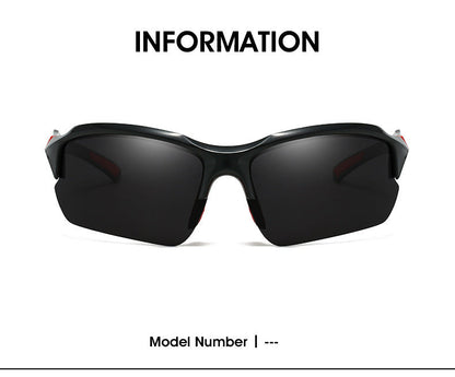 Lunettes de soleil sport polarisées demi-monture pour hommes, protection UV400, lunettes légères pour le ski, la conduite, la course, la pêche et les activités en plein air, lot de 3 ou lot de 10