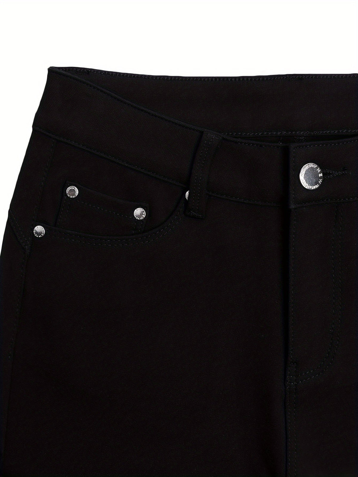 Jean skinny stretch taille haute pour femme, détail bouton en métal, style urbain, pantalon en jean coupe ajustée, 10 couleurs, S-XXL