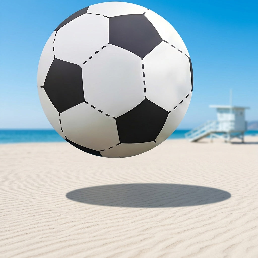 Ballon de football gonflable géant de 102 cm - Jouet d'extérieur extra large pour fêtes à la piscine, jeux de jardin, plage et aire de jeux, ballon de décoration de fête réutilisable pour enfants et adultes