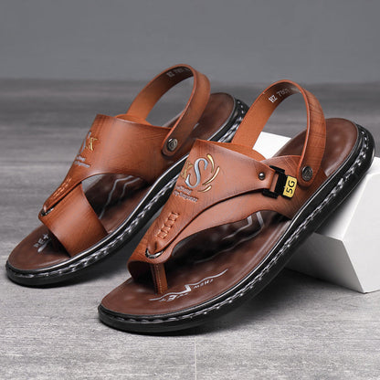 Men's Hiking Sandals with Arch Support – Slip-On Sports Beach Walking Sandals, Lightweight Casual Outdoor Shoes, Black Grey Brown, Sizes US 7–13.5, All Season Comfort