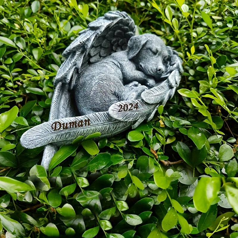 Pierre tombale commémorative personnalisée pour animal de compagnie – Cadeau de sympathie avec nom et date gravés pour la perte d'un chien ou d'un chat, marqueur de tombe souvenir à placer au jardin ou à la maison
