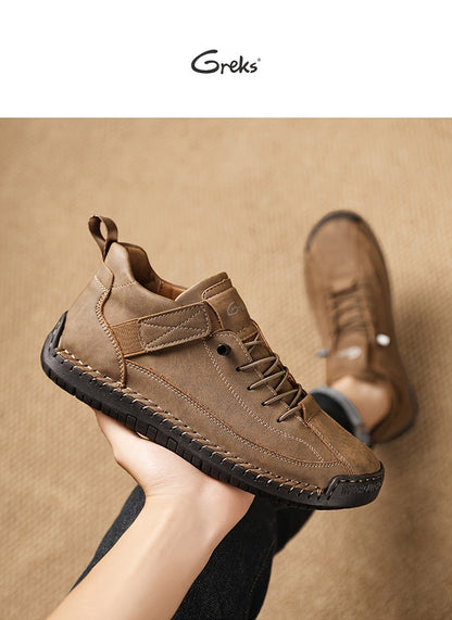 Bottines sans lacets pour hommes, mocassins mi-hauts légers, semelle amortissante antidérapante pour la marche, la conduite, le bureau décontracté, semi-formel, printemps, automne, UE 34,5-48