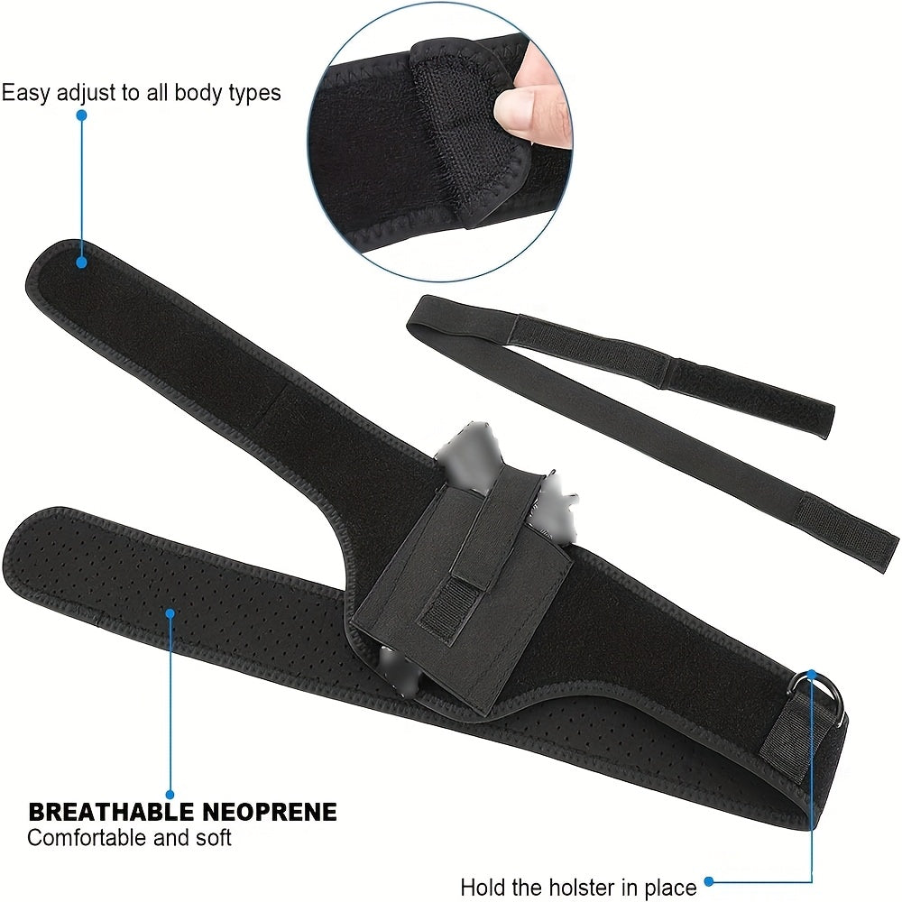 Étui de ceinture ventrale pour port dissimulé universel ambidextre compatible 9mm Glock série G, Sig P365, LCP, LC9 – Étui de pistolet de taille réglable à tir rapide en polyester pour hommes et femmes, tailles S M L