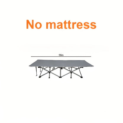 Lit de camp pliant robuste avec matelas pour adultes – Capacité de 500/600/700 lb, lit d'extérieur portable avec sac de transport pour tentes, camping et voyages – 3 modèles, 3 couleurs