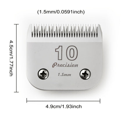 4-Pack A5 Dog Grooming Clipper Blades Set - Detachable Stainless Steel Blades #10 #7F #5F #4F Compatible with Andis Oster Heiniger & All A5 Series Clippers, Professional Pet Grooming Replacement Blades