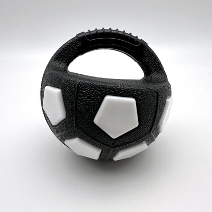 Squeaky Dog Ball Toy Durable TPR Soccer Football Interactive Chew Toy for Medium Dogs Teeth Grinding Training No Battery Needed Pet Play Ball