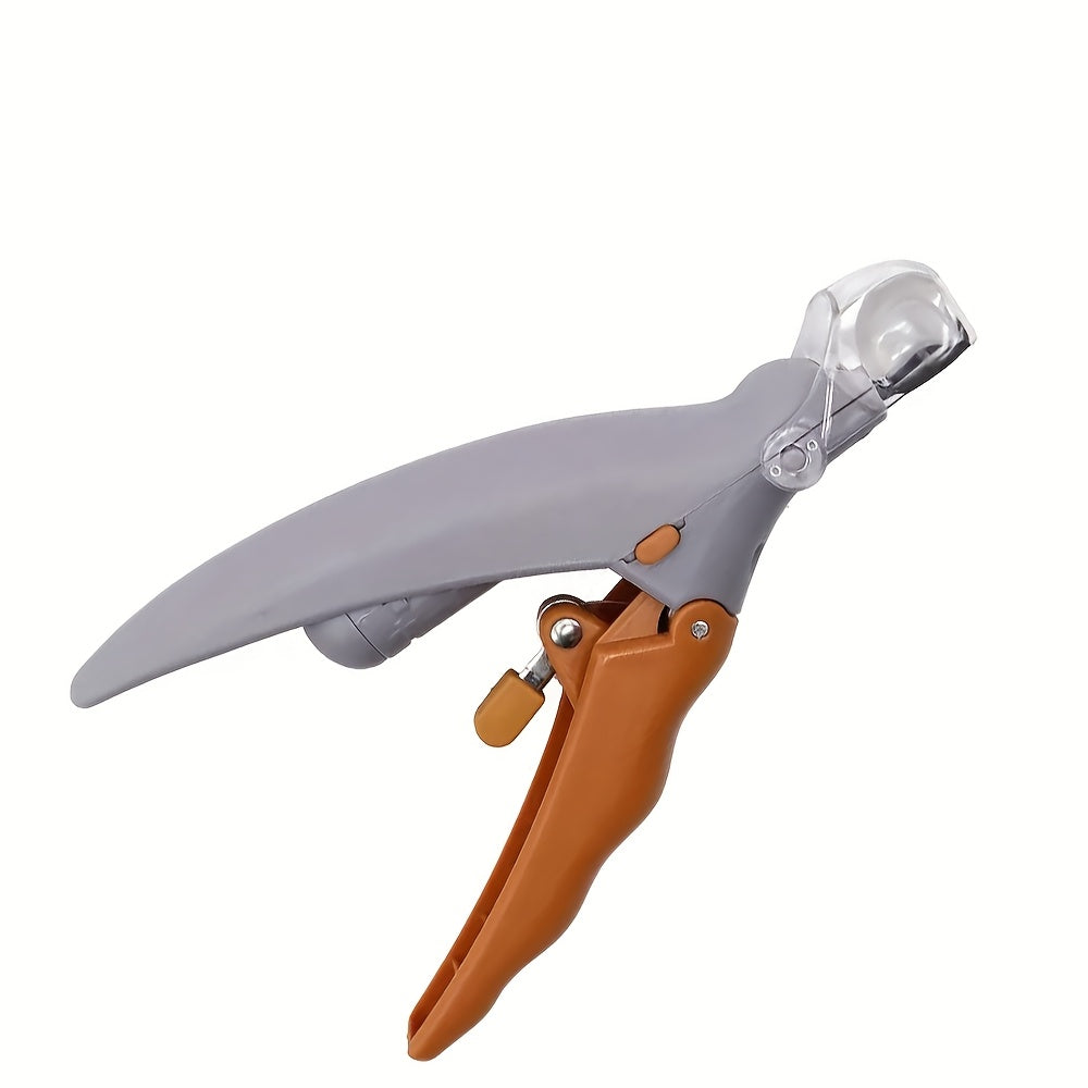 Lot de 2 coupe-griffes LED pour animaux avec poignée ergonomique antidérapante – Coupe-griffes précis et sûr pour chat et chien avec lumière LED intégrée pour un soin optimal, orange et gris, outil indispensable pour l'entretien des griffes