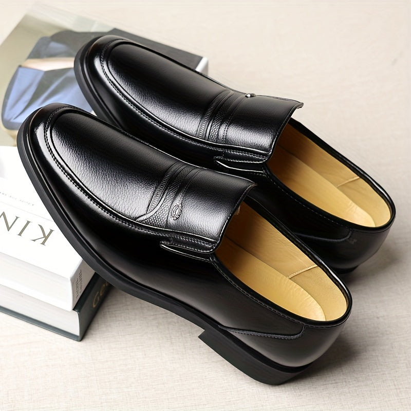 Chaussures habillées Oxford pour hommes, mocassins business à enfiler, chaussures élégantes en cuir de haute qualité, grandes tailles US 7-13, noir