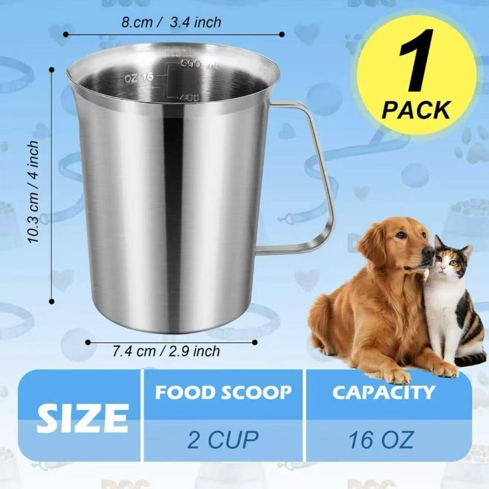 Pelle doseuse pour nourriture pour animaux – Gobelet doseur moulé par injection, lavable au lave-vaisselle, pour nourriture pour chien, chat et oiseau, contrôle précis des portions pour l'alimentation quotidienne et la gestion du poids de l'animal