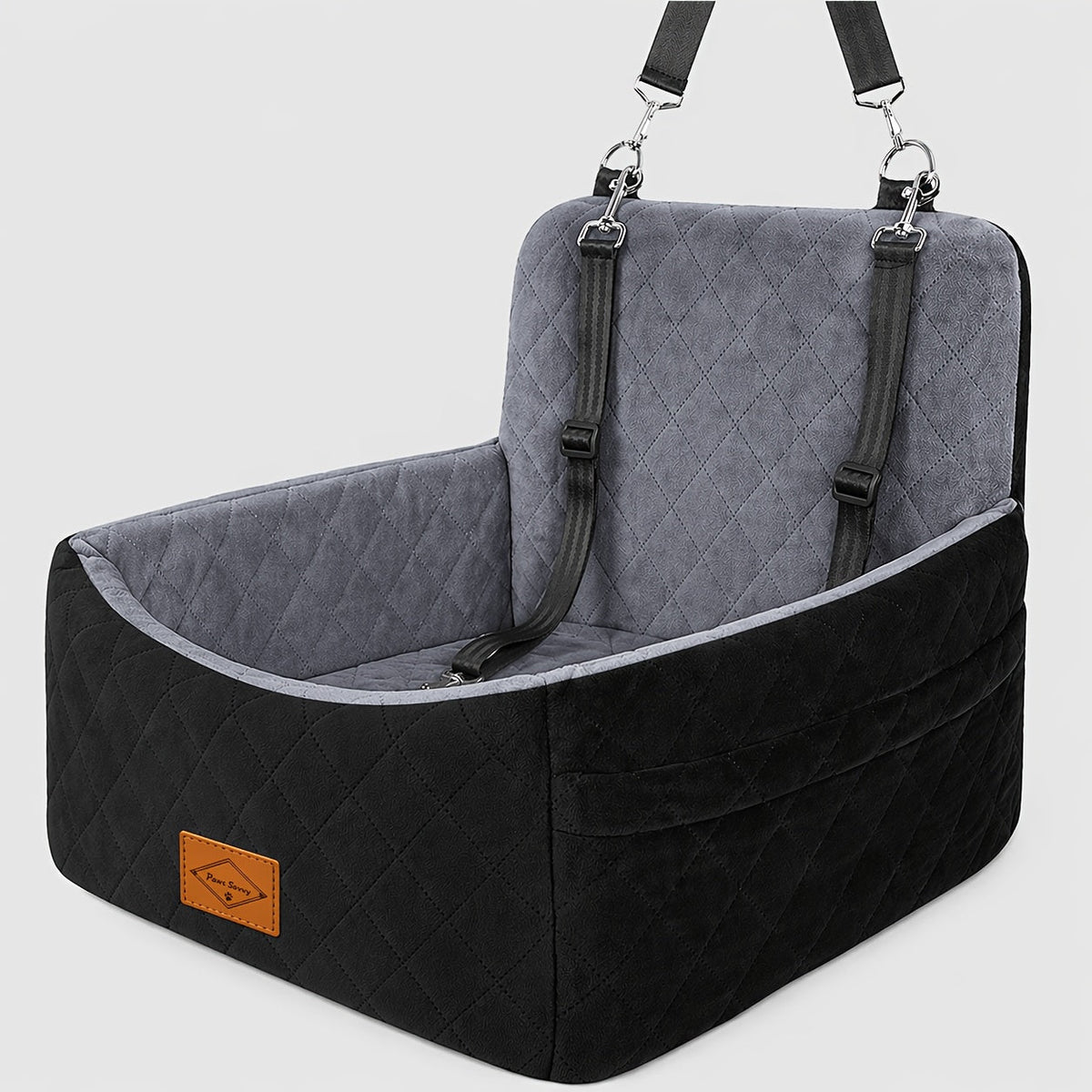 Siège rehausseur pour chien avec sangle de sécurité – Panier de voyage confortable et surélevé pour petits et moyens chiens, design stable et antidérapant, facile à nettoyer, 8 couleurs disponibles