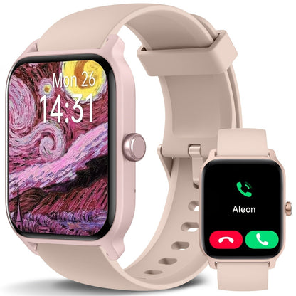 FAWEIO Smart Watch with Alexa & Wireless Calling – 1.8" HD Touchscreen, Fitness Tracker, 100+ Sports Modes, Compatible with iPhone & Android, for Women & Men