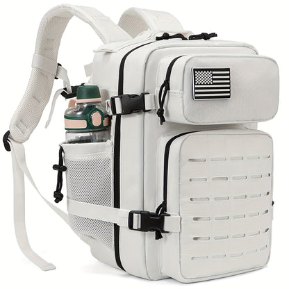 Sac à dos tactique MOLLE 25L pour ordinateur portable pour hommes et femmes – Sac militaire d'urgence, sac de randonnée avec double porte-gobelets, 9 couleurs, sac pour le bureau et les voyages en plein air