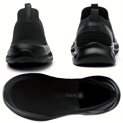 Chaussures de sécurité pour hommes à embout en acier, légères et à enfiler, baskets de sécurité résistantes à la perforation, mocassins antidérapants, noir gris bleu, tailles US 5,5-14