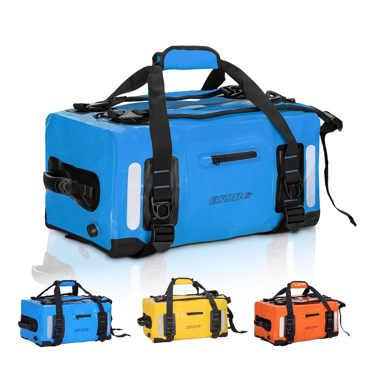 Sac à dos étanche pour kayak, camping, surf et voyage – Sac polochon léger à fermeture par enroulement pour hommes et femmes, stand-up paddle, bateau et aventures en plein air, 40 L / 60 L / 90 L