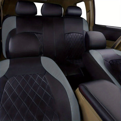 Housses de siège auto universelles en cuir synthétique, imperméables et matelassées, avec rembourrage en mousse, adaptées à toutes les saisons pour voitures, SUV et camions, gris, noir, rouge, bleu, lot de 1 ou 12 pièces