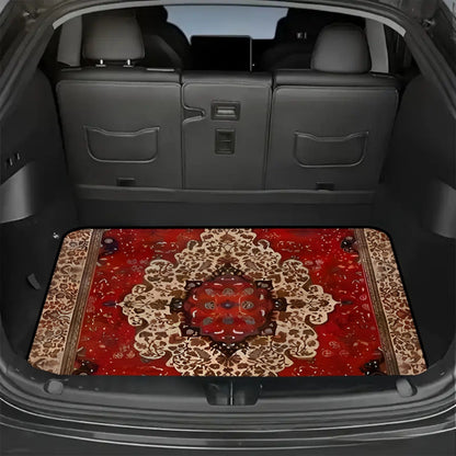 Tapis de coffre pour voiture – Revêtement de chargement antidérapant et imperméable avec motifs uniques, protection intérieure de véhicule durable contre la saleté, les déversements et les rayures, ajustement universel