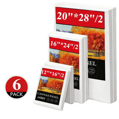 Lot de châssis entoilés ronds et carrés multi-formats – Packs de 5 à 20 pièces en 10x10, 11x14, 12x12, 16x16 et plus – Idéal pour le pouring acrylique, la technique humide sur humide, la peinture à l'huile et l'enseignement en classe