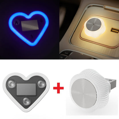 Éclairage d'ambiance LED pour intérieur de voiture – Veilleuse néon en forme de cœur et de fleur, alimentée par USB, décoration de fenêtre de voiture mignonne pour femmes et filles, accessoires de voiture pour la Saint-Valentin | Velora