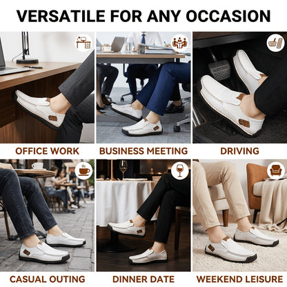 Mocassins de conduite cousus main pour homme, chaussures à enfiler légères et respirantes – Mocassins décontractés style bateau pour le travail, les voyages, la marche et l'extérieur, tailles US 4–12,5