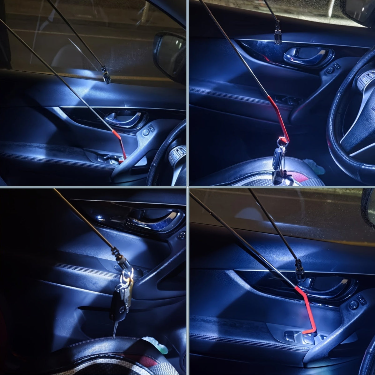Kit d'outils de déverrouillage de voiture à 26 pièces avec coussin gonflable - Ensemble d'ouverture d'urgence pour portes et fenêtres avec pince à longue portée pour clés enfermées dans le véhicule, outil de dépannage pour voitures, camions et SUV